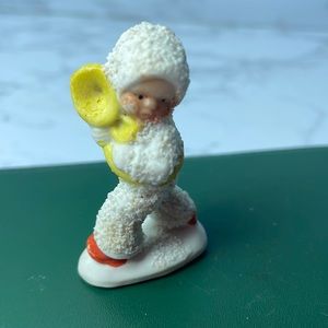 German bisque mini snowbaby playing a musical instrument from early 1900’s